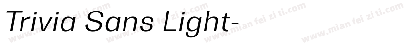 Trivia Sans Light字体转换